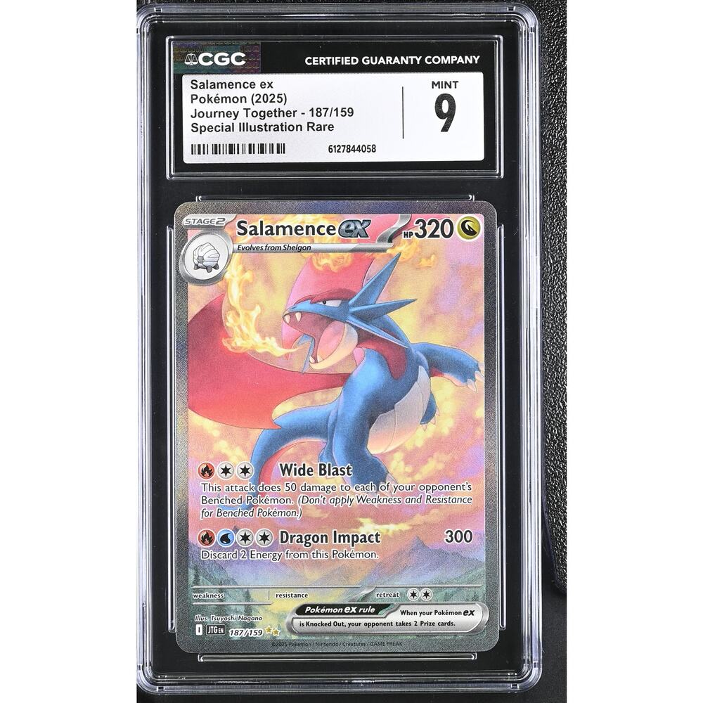 CGC 9 MINT Salamence ex 187/159 2025 Journey Together Special Illustration Rare